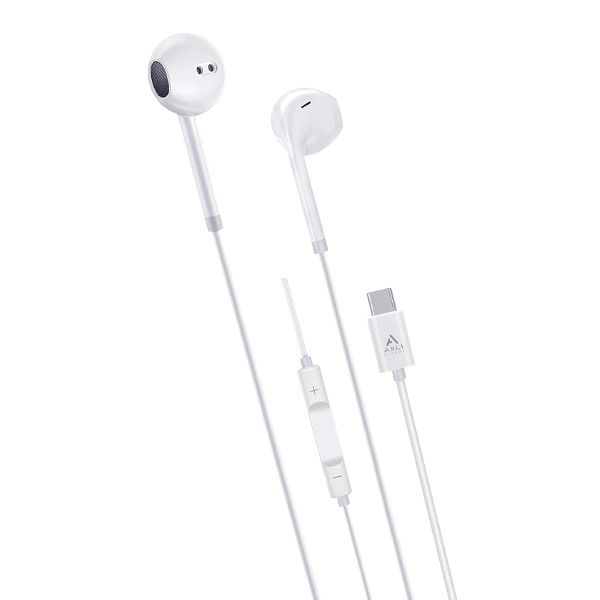 Asli Global USB-C Dedicated In-line Earphone 1.2m | White Asli Global USB-C Dedicated In-line Earphone 1.2m | White